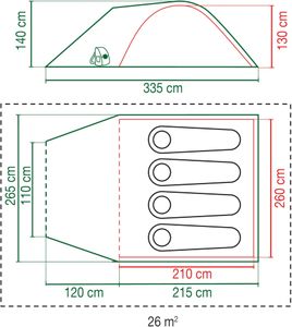 Coleman Kobuk Valley 4 Plus BlackOut 4-Person Dome Tent – Waterproof, Darkened Bedroom