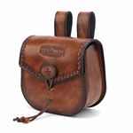 TOURBON Genuine Leather Cartridge Shell Pouch for Shotgun Shooting Ammo Holder Waist Bag