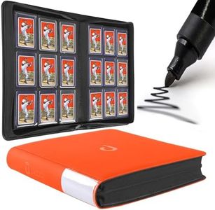 Top Loader Binder, Holds 288 Top Loaders - 9-Pocket Toploader Binder for 3" x 4" Rigid Card Holders for Trading Cards or Sports Cards, Model A - Classic Orange