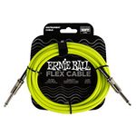 Ernie ball 6414 Ernie Ball FLEX Straight to Straight Instrument Cable 10 ft. Green