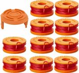 Trimmer Spool Line for Worx，Edger Spool Compatible with Worx trimmer spools Weed Eater String,Trimmer Line Refills 0.065 inch for Electric String Trimmers，Weed Wacker Spool Replacement Parts