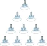 Magic&shell 10PCS 3.5cm Transparent PVC Strong Suction Cup with M6 Screw Parts for Glass Table Top