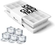 glacio Ice Cube Tray – Small Silicone Molds with Lids, BPA-Free and Flexible for Cocktails and Beverages – Set of 2