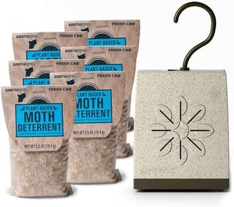 EarthKind Fresh Cab Moth Deterrent - Moth Deterrent for Closet, Pantry & More - DIY Pest Control Pouches - Cedarwood Oil & Geranium Oil - New Packaging - 6-Pack, Extended Release Pouch Pod
