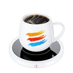 Coffee Mug Warmer Smart Cup Warmer with 3 Temperature Settings Electric Beverage Warmer Plate Auto Shut Off, Coffee, Tea and Milk Warmer for Office Home Desk Use (Cup Not Included)