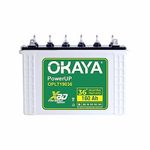 OKAYA PowerUP OPLT19036 160Ah Long Tubular Inverter Battery | Longer Life & Extra Backup with 36 Months Warranty for Home, Office & Shops