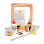 sumikrafts Screen Printing kit for Beginners: Screen Printing Ink PVC Silver 250gm+Double Hinge Table Clamps+Screen Wooden Frame 8”x10 pre Stretched mesh no 16