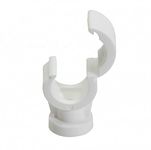 10 x fiXte Single Pipe Clips with Quick Lock Fastening for 15mm Pipes in White