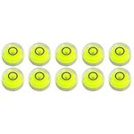 10 Pack Bubble Spirit Level Degree Mark, 10x6mm Circular Bullseye Level Measuring Instruments Spirit Level, Use for Tripod, Phonograph, Turntable (10x6mm)