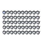 Meerkatt (Pack of 50) 3/4" Inch Mini Round Clear Lens Blue LED Recessed mount Side Marker Indicator Light Bullet Clearance Lamp Black Rubber Grommets Lamp Trailer Truck Lorry Boat RV 12V DC Waterproof