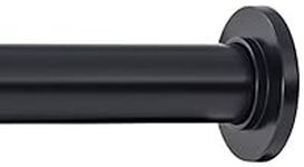 Ivilon Tension Curtain Rod - Spring Tension Rod for Windows or Shower, 24 to 36 Inch. Black
