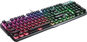 MSI Vigor GK71 Sonic RED AM Mechanical RGB Gaming Keyboard Sonic RED Switches, Clear Caps for Enhanced RGB Lighting, Smart Dual Touch Volume and Media Control