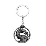 FAADBUK Kombat Vintage Charms Jewelry Kombat Lover Gift Kombat Dragon Amulet Necklace & Keychain for Family Friend(Dragon K-S)