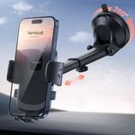 Lamicall Car Phone Holder - [Strongest Military-Grade Suction Cup] Phone Holders for Your Car Quick Release Adjustable Car Phone Mount Holder Dashboard for iPhone Samsung Smartphone Truck