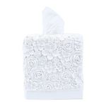 Hymmah Modern Square Tissue Box Cover Holder,Bathroom Accessories Decor Unique Design Tissue Box Cover for Bathroom Vanity Counter Tops Also Great for Bedrooms and Living Rooms