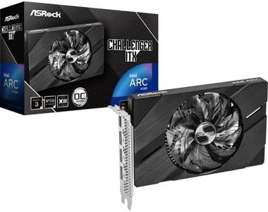 ASRock Intel Arc A380 Challenger ITX 6GB OC, 6GB DDR6, PCIe4, HDMI, 3 DP, 2250MHz Clock, 0dB Cooling, Compact Design