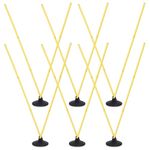 Wenqik 12 Pcs Soccer Agility Poles Set with 6 Training Poles Soccer Bases Detachable Speed Pole Highly Visible Yellow Sports and Agility Training Equipment Slalom Poles to Improve Balance Quickness