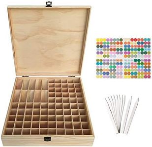 Pure Vie Wooden Essential Oil Storage Box Home Fragrance Carrier Case, Holds 85 Bottle (Fits 5-20ml) - Aromatherapy Organizer Makeup Nail Polish Perfume Container - Keep Your Oil Safe & Space Saver