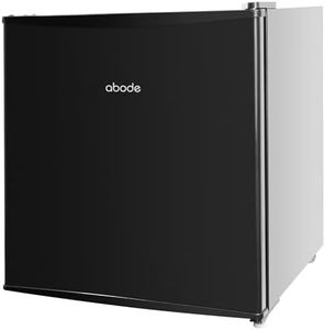 Abode Table Top Mini Fridge Black Freestanding 43 Litre Capacity with Reversible Door & Ice Box, Adjustable Feet & 1 Wire Shelf ATTF0E1B (Black)