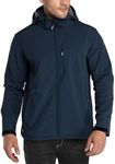 Outdoor Ventures Men's Lightweight Softshell Jacket Fleece Lined Hooded Water Resistant Winter Hiking Windbreaker Jackets