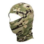 WTACTFUL Camouflage Cover Balaclava Hood Ninja Outdoor Cycling Motorcycle Hiking Climbing Hunting Helmet Liner Gear Full Face Mask for Summer Sports SP-04