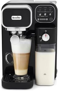 Breville Prima Latte Luxe One Touch Espresso Maker| Espresso, Latte Cappuccino Coffee Maker | 19 Bar Italian Pump | Automatic Milk Frother | ESE Coffee Pod Compatible | Black [VCF166]