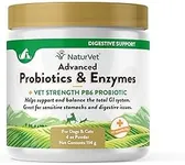 NaturVet – Advanced Probiotics & Enzymes - Plus Vet Strength PB6 Probiotic | Supports and Balances Pets with Sensitive Stomachs & Digestive Issues | for Dogs & Cats (4 oz)