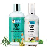 PAPA PAWSOME Itch No More Shampoo with Conditioner, 250 Ml & Itch no More Massage Oil 250ml