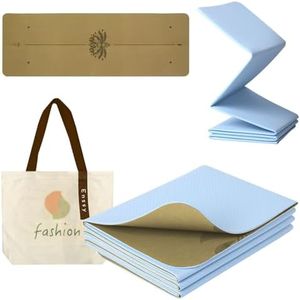 Enssy Travel Yoga Mat Foldable Folding Small 173 61 0.4cm come with Tote Lightweight Pilate