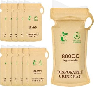 CHUCII Disposable Urine Bags, 100% Compostable Unisex Urinals, 800ML Emergency Toilet for Car,Portable Toilet with Superior Absorbent Pad Suitable for Camping,Traffic Jams, Pregnant, Patient (12pcs)