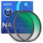 NEEWER 58mm UV CPL Lens Filter Kit, Circular Polarising Filter Set, UV Protection, HD Optical Glass and 30 Layers of Nano Double Side Coatings/Ultra Thin Aluminium Frame