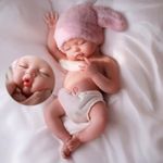 BABESIDE Silicone Baby Doll - 16 Inch (Weight 4.9 Lb) Reborn Baby Dolls Silicone Full Body Platinum Silicone Weighted Realistic Sleeping Newborn Lifelike Preemie Doll Gift Collectors & Kids Age 3+