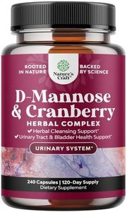 D Mannose with Cranberry Extract Capsules - Potent D Mannose Capsules for Kidney Cleanse and Urinary Tract Health for Women - D-Mannose 1000mg with 1000mg Per Serving (4 Month Supply)