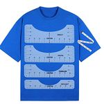 5 Pack T-Shirt Ruler Guide for Heat Transfer Vinyl Htv,T-Shirt Alignment Tool seful Centering Design Tool, Excellent for Applying Vinyl and Sublimation Designs (Transparent)