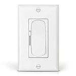 QPLUS Premium Triac Digital Dimmer, Dimmable Light Switch Compatible with Dimmable Halogen/Incandescent and CFL/LED Light Bulbs, Single Pole or 3-Way, cULus Listed, Includes Wall Plate (1 Pack)