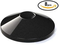 Speaker Subwoofer & HiFi Stand Isolation & Floor Protector Spike Shoes Pads Feet (8, Nickel Black)