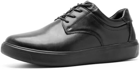 Men's Orthopedic Wide Leather Business Oxfords: Comfrtable Flat Feet Arch Support Heel Discomfort Relief, Comfortable Dress Walking Shoes for Daily Commute Black Size 10.5