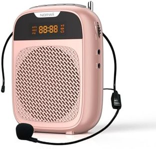 NORWII Mini Voice Amplifier Portable Rechargeable Bluetooth Speaker 4000mAh with Wired Microphone Headset PA System Personal Voice Amplifier for Teachers, Tour Guides, Meeting, Coaches (Rose Gold)