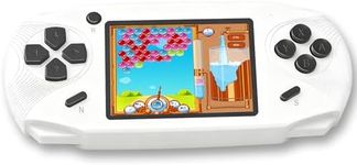 Beijue 16 Bit Handheld Games for Kids Adults 3.0'' Large Screen Preloaded 100 HD Classic Retro Video Games USB Rechargeable Seniors Electronic Game Player Birthday Xmas Present (White)
