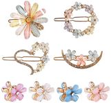 ANNA CREATIONS Latest Korean Fashion Style Flower Lock Hair Clip Pin Mini Clutcher Hair Accessories Set For Women And Girls (8 Pcs, Multicolor)