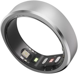 RingConn Smart Ring, No App Subscription, Size First with Sizing Kit, 7-Day Battery Life Activity & Sleep Tracker/Stress/Heart Rate Monitor, Waterproof Compatible with iOS & Android(Silver, Size10)