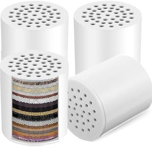 Abizarch 4Pcs 20 Stage Shower Filter Replacement Cartridge Universal Filter Cartridge Easy Install Shower Head Filters Water Softener Removing Chlorine Fluoride Heavy Metal for Skin Hair He