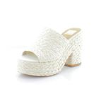 Dolce Vita Womens Elora Woven Slip On Mule Sandals Ivory 12 Medium (B,M)