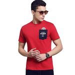 Free Authority Captain America Printed Regular Fit Red Cotton Men's T-Shirt