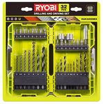 Ryobi RAK32DDMIX Mixed Drilling and Screwdriving Bit Set (32 Piece)