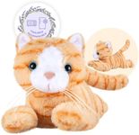 SuzziPals Heatable & Coolable Orange Cats Stuffed Animals, Microwave Heating Pad Animal for Cramps & Pain, Orange Cat Plushies for Companion, Stuffed Cat Lavender Stuffed Animal, Plush Cat Toys Gifts