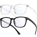 livho 2 Pack Blue Light Blocking Glasses Computer Glasses for Women and Men Eyewear Frame Bluelight Glasses and UV Glare