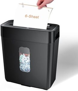 NUFECARG Paper Shredder for Home Office, 6-Sheet Cross Cut Shredder, P-4 Security Level, Heavy Duty Document Shredder with Jam Proof & Overheat Protection, Credit Card/Staple/Mail, 12L Bin