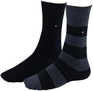 Tommy Hilfiger Th Men Rugby Sock 2p Calze, Nero (Black 200), 39-42 (Pacco da 2) Uomo