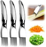 Shred Silk The Knife, Stainless Steel Chopped Green Onion Knife, Easy to Use Sharp Scallion Shredding Cutter, Food Speedy Chopper, Household Multifunctional Food Slicer Gadget (3)